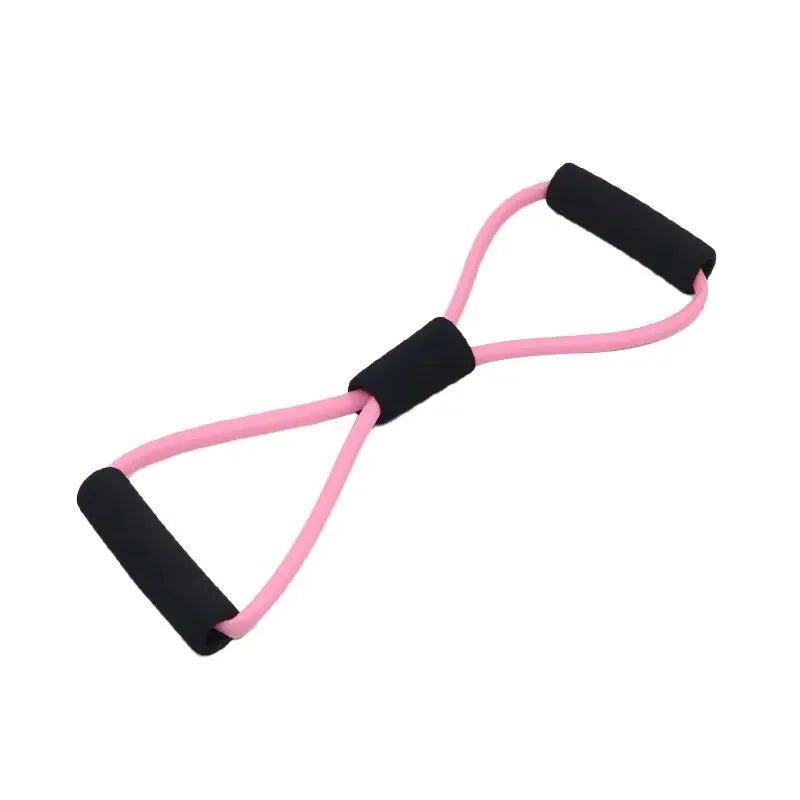 1 Pc 8-shaped Tension Rope Auxiliary Household Elastic Band with Handles Training Equipment For Leg Thigh Arm Strength Training